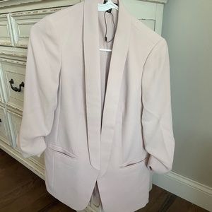 Neutral pink blazer from express